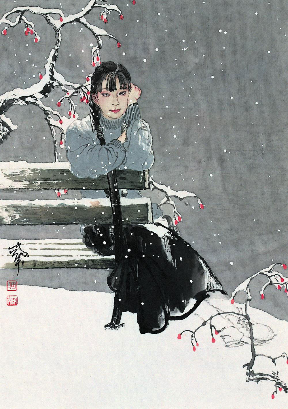 雪景海绵纸贴画 雪景海绵纸贴画
