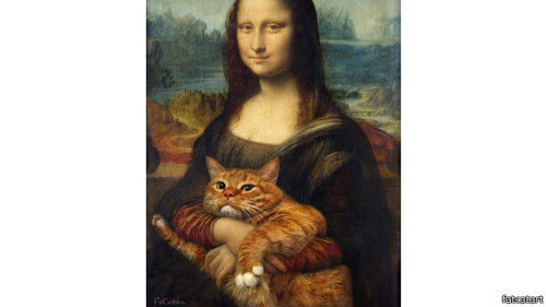 艺术家创造新艺术形式:将猫镶嵌进世界名画