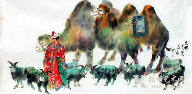 从西北大漠中走出来的彩色骆驼——王晓银画作欣赏