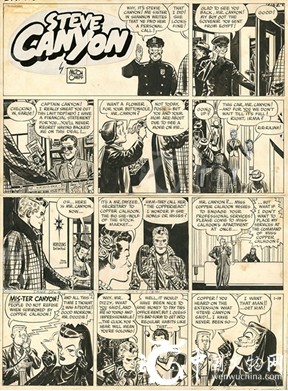 图为由美国漫画家弥尔顿·甘尼夫(miltoncaniff)创作完成的连环画珍品