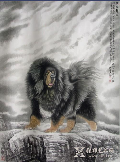 浏览画家吕维超网上资料,有这样一段文字让我十分关注:北方的虎,北方的狼,这些或王气或硬气的虎狼之族,在吕维超的笔下,充满了温情,甚至于是深情!豪迈而不失谨细,粗犷而不乏温情,他笔下的动物令人无由地捕捉到转瞬即逝的顿悟之感,感受到时间与生命的永恒。有东北虎王之称的吕维超,作品多次参加中国美协主办的大展并获最高奖,与许多画家不同,他笔下的动物变得鲜活生动而充满温情的光芒。 吕维超作品 画家吕维超笔下的动物世界尤重真情。在一系列关于狼与虎题材的描绘中,吕维超对自然物象的整体关照把握得不愠不火,恰倒好