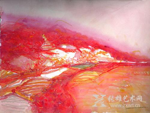 黄永生《酷暑》水彩  2014年