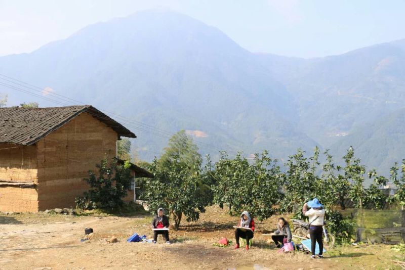 “写生平和・国强老区行” 活动 在松湖村写生