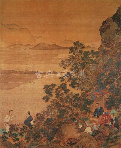 明 仇英《子路问路图》