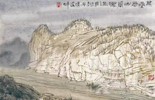 杨挺  万叠云山紫翠堆 38x53cm
