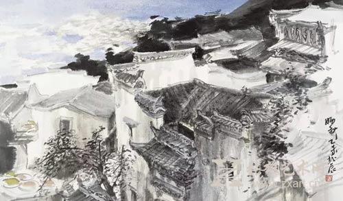 陈北辰  晒秋 68x45cm