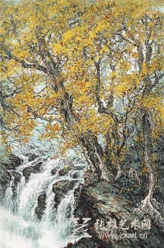 陈春勇 碧潭金秋 60x96cm