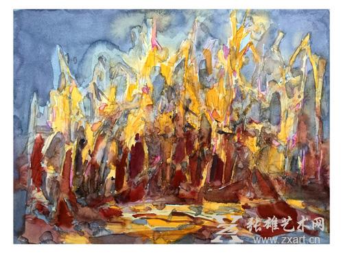 2015《玉米地》48x36cm 2015《玉米地》48x36cm