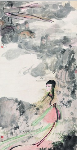 傅抱石《山鬼》