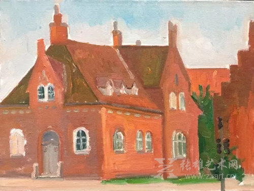 在丹麦安徒生故乡——欧登塞现场作画 在丹麦安徒生故乡——欧登塞现场作画